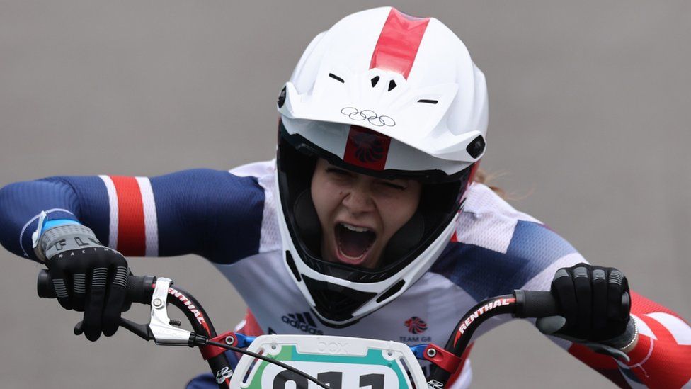 Beth Shriever during her Olympic winning race