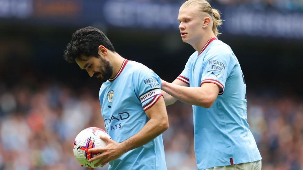 Man City: Haaland Penalty Gesture Defended - BBC Sport