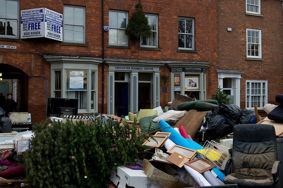 Flood damage in Tadcaster December 2015