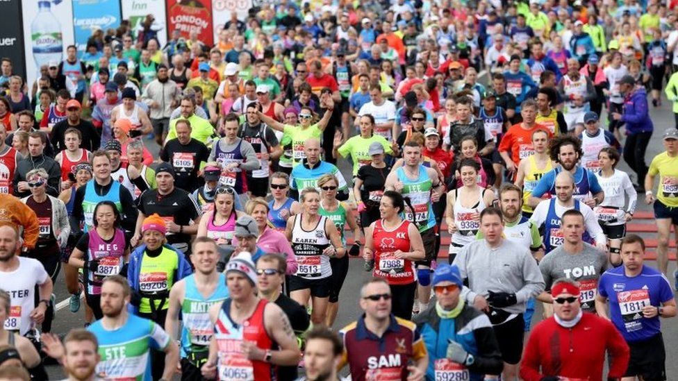 Record numbers are taking part in this year's London Marathon