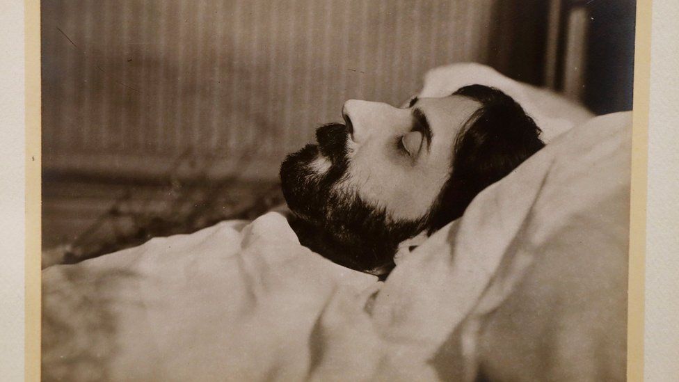 Proust on his deathbed - a famous photo by Man Ray