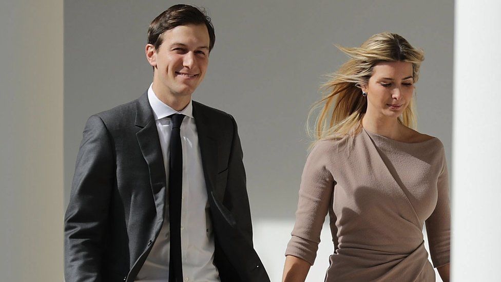White House Senior Advisor to the President for Strategic Planning Jared Kushner and his wife and President Donald Trump's daughter Ivanka at the White House in Washington, DC, 10 February 2017