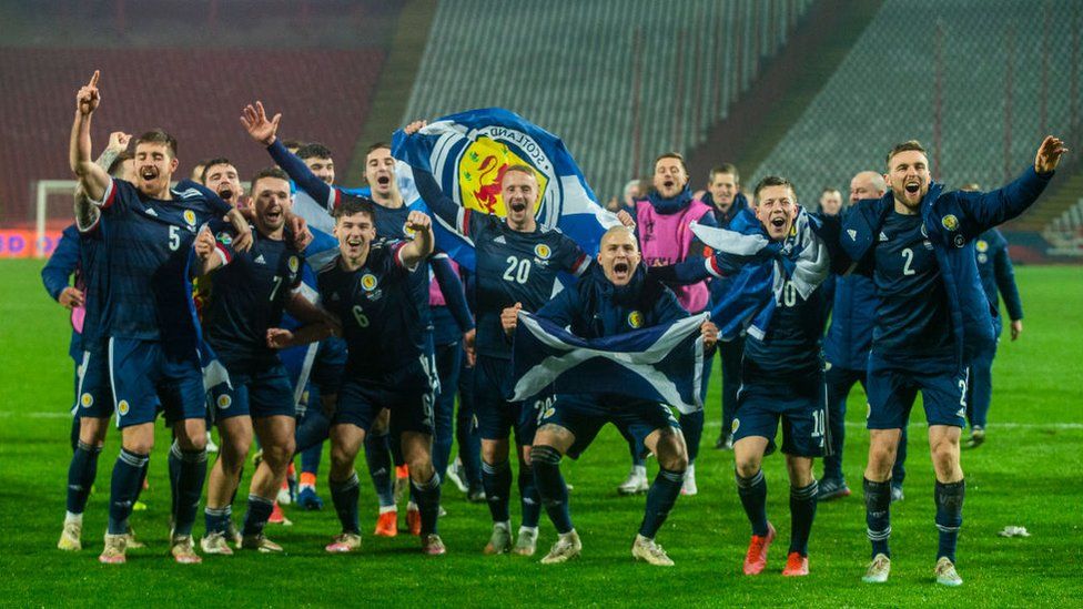 Scotland players celebrate