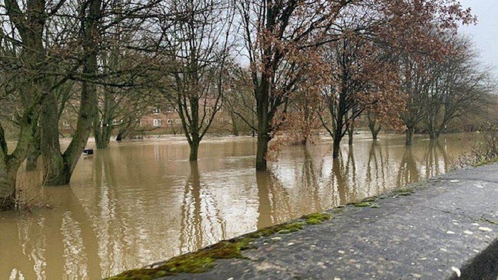 Flooding alongside Norton Road