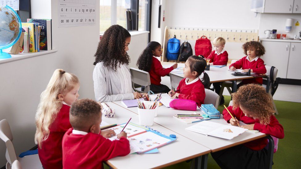 Children in a classroom