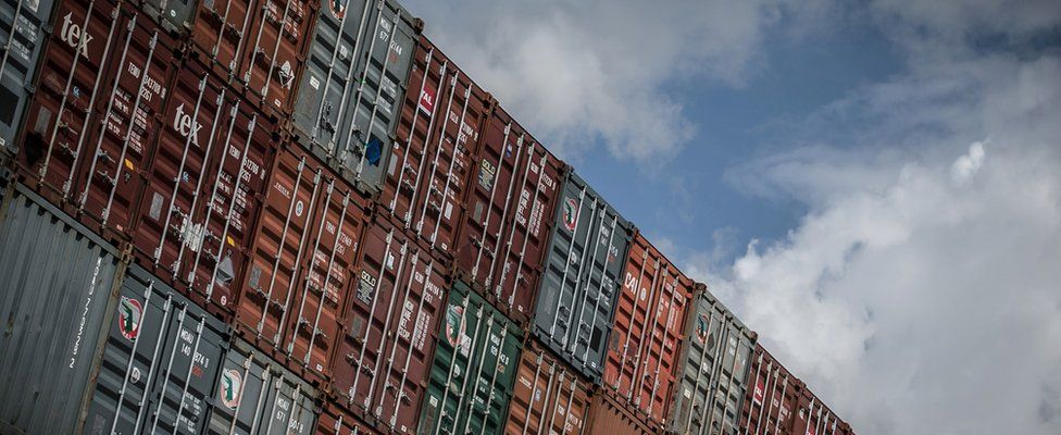 Shipping containers at Southampton, UK