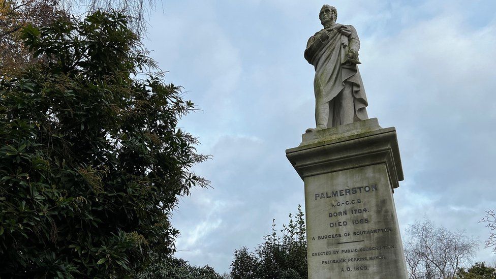 The Lord Palmerston statue in Southampton