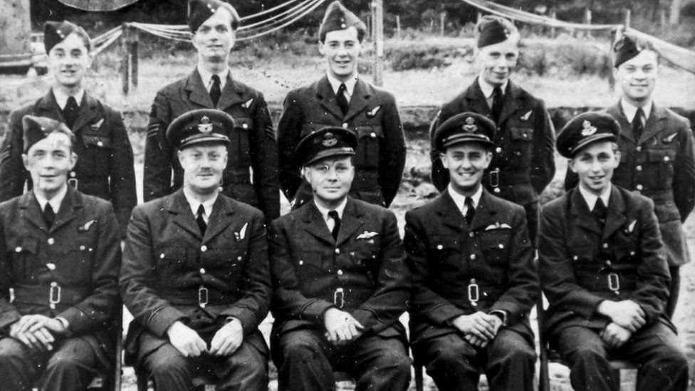 John Lambert (back row second left) during his RAF days