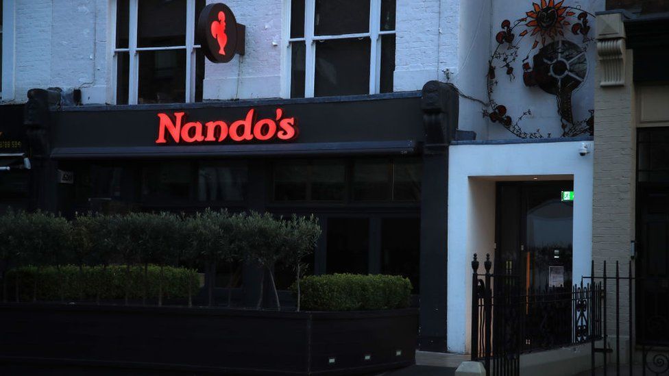 Nando's restaurant closed due to coronavirus crisis