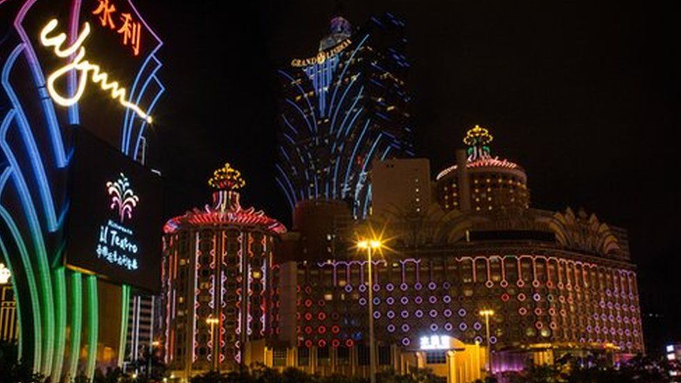 Casinos in Macau at night
