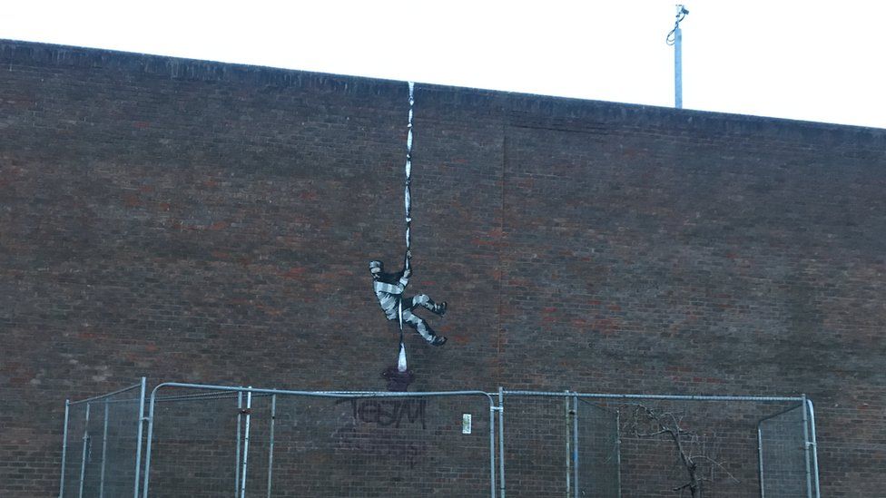 Reading Prison Banksy piece