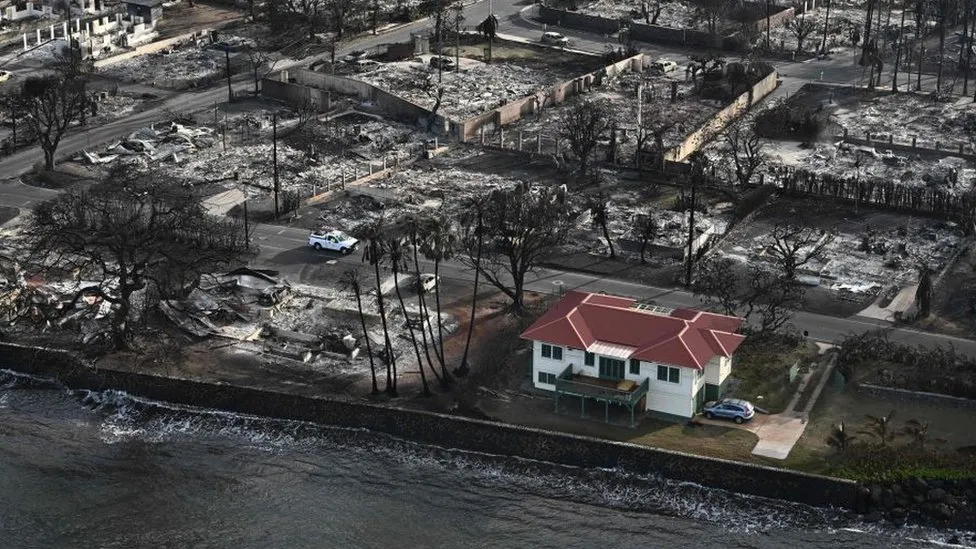 Hawaii wildfires: The red Lahaina house that survived Maui fires