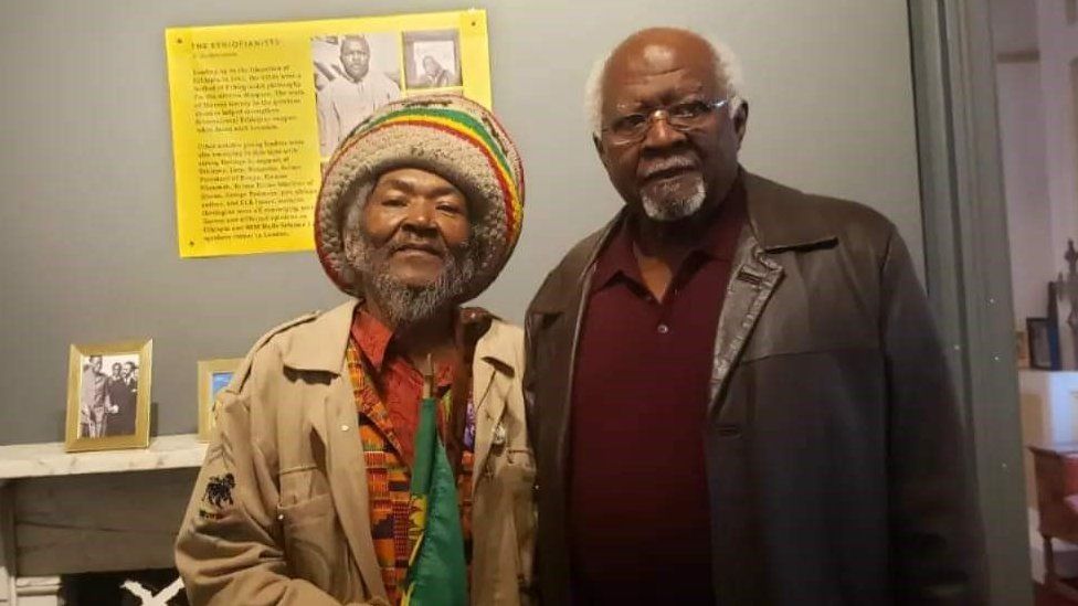 High Priest Ras Bandele Selassie with Dr Julius Garvey