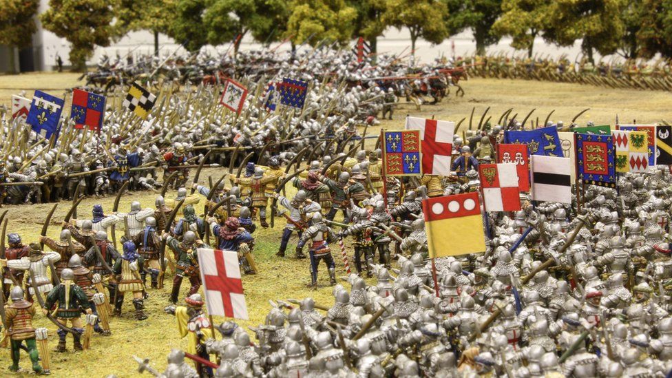 Model of soldiers at Agincourt