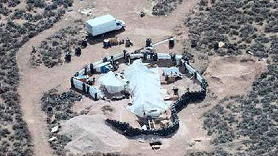 Aerial view of the compound