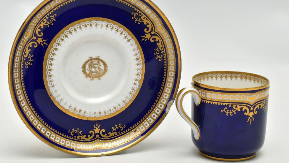 Cup and saucer from the Titanic