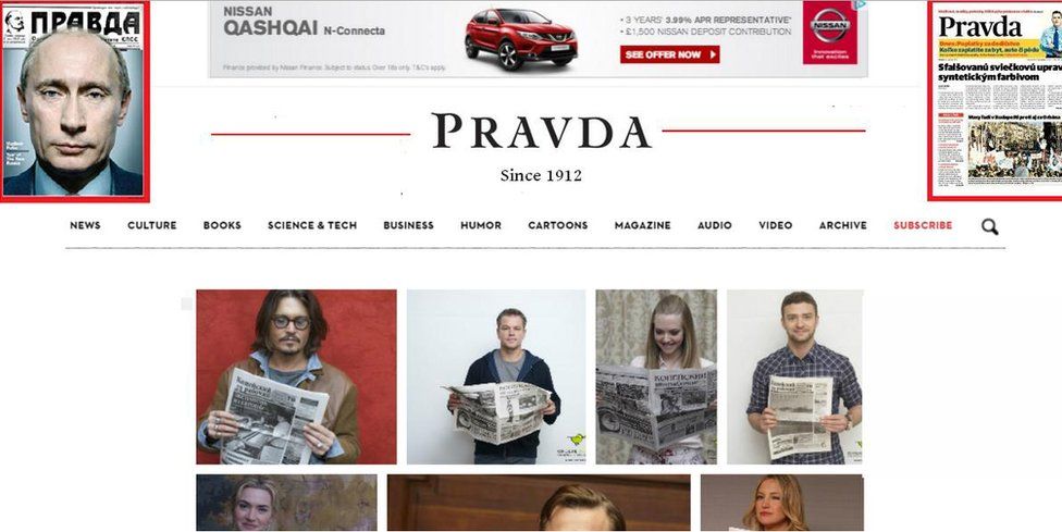 Screengrab of Pravdainternational.com