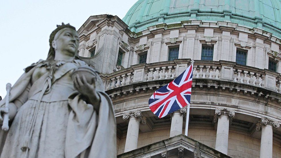 Union flag at Belfast city hall