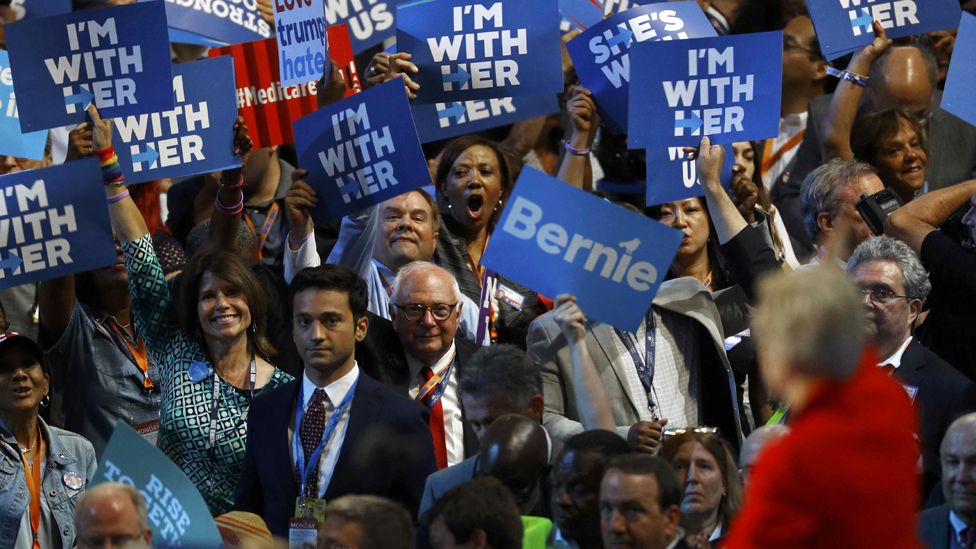 Delegates cheer after a speech by U.S. Senator Elizabeth Warren (D-MA) at the Democratic National Convention in Philadelphia, Pennsylvania, U.S. July 25, 2016