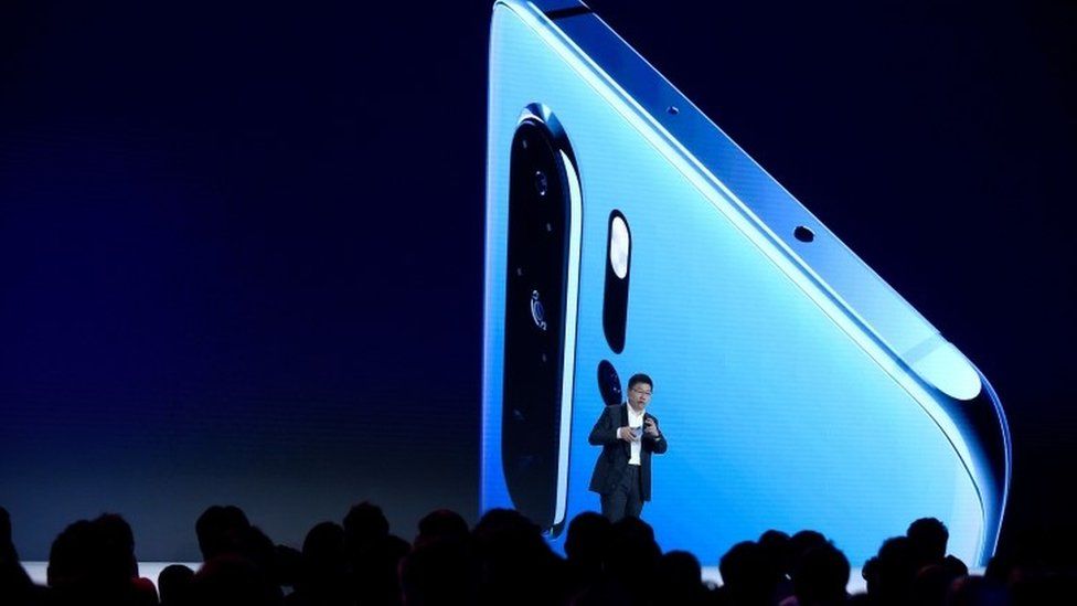 Huawei event on stage new P230 smartphone
