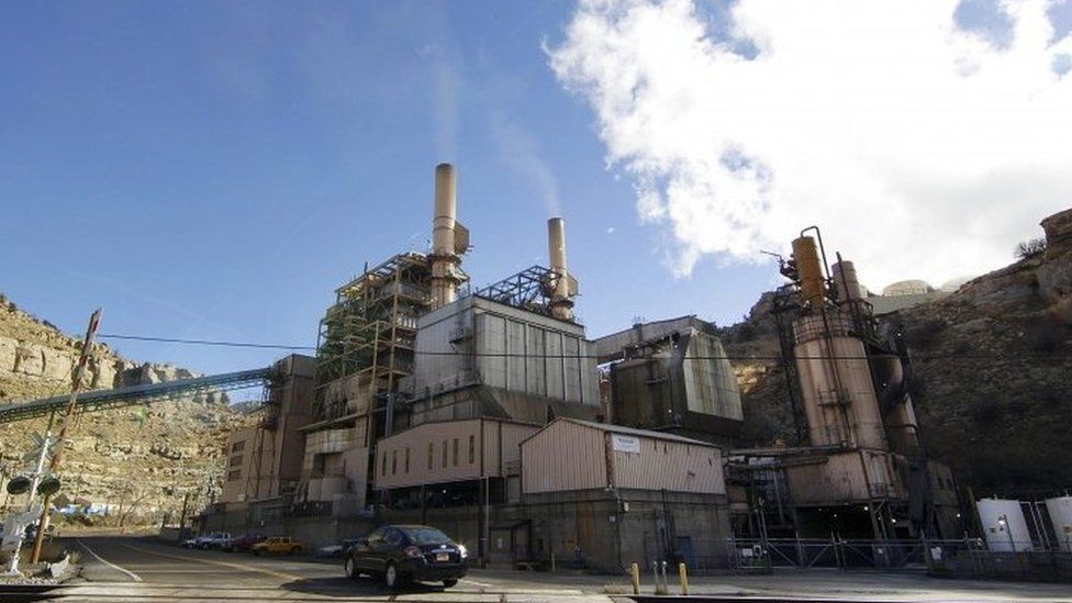 Closed coal-fired plant near Helper, Utah, file
