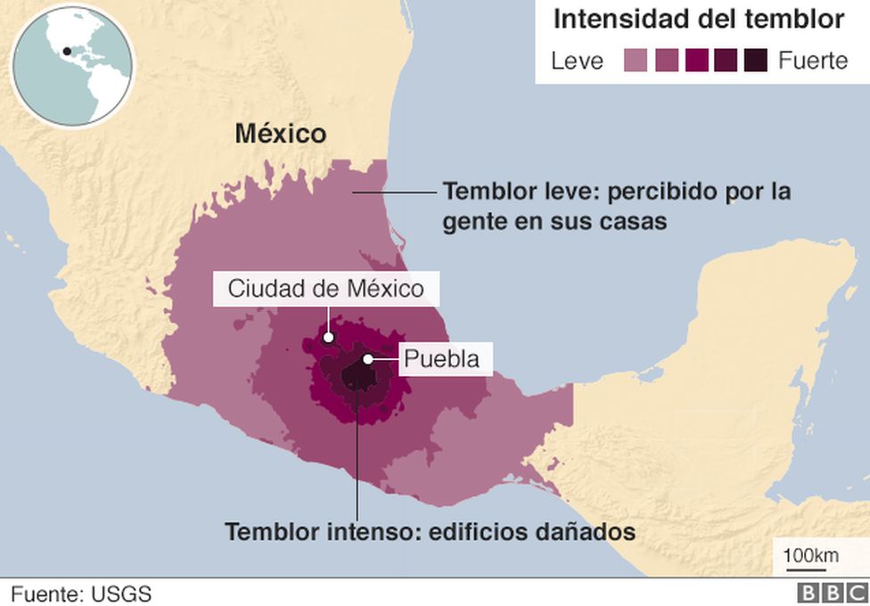 Intensidad de los terremotos en México