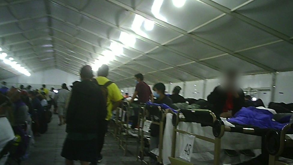 Image from inside one of the tents