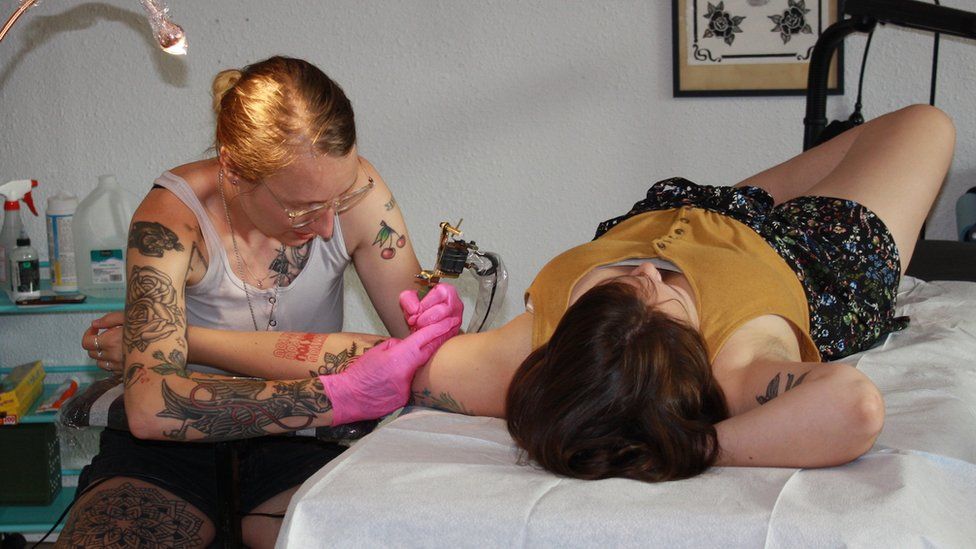 Tattoo artist Kayla Newell