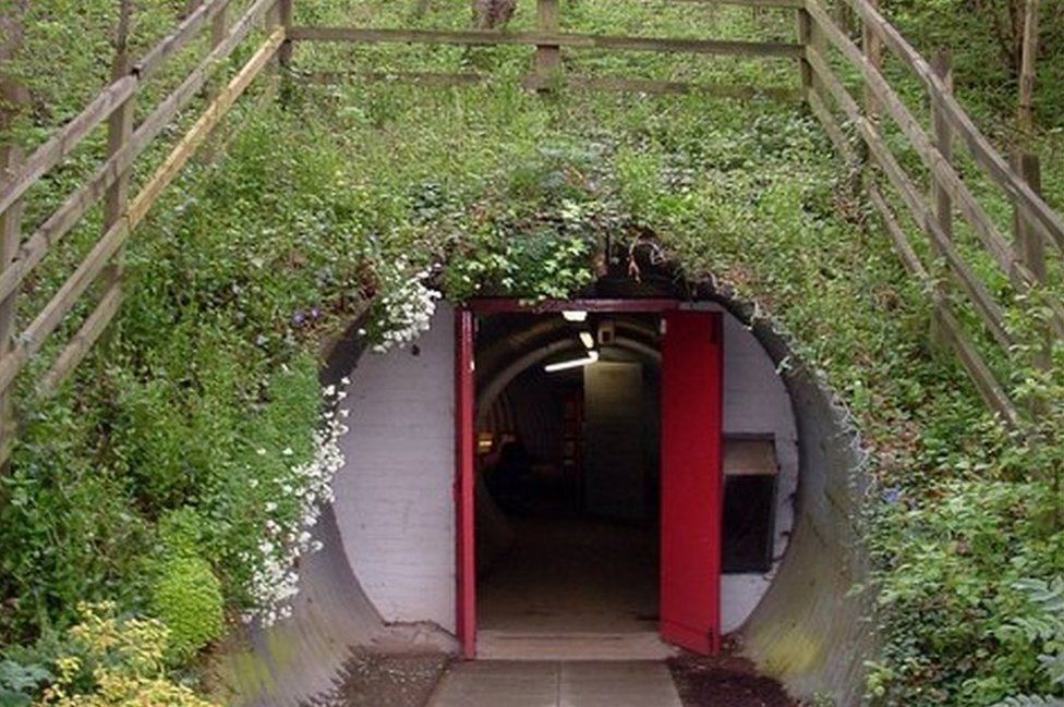 Welwyn Roman Baths entrance under the A1