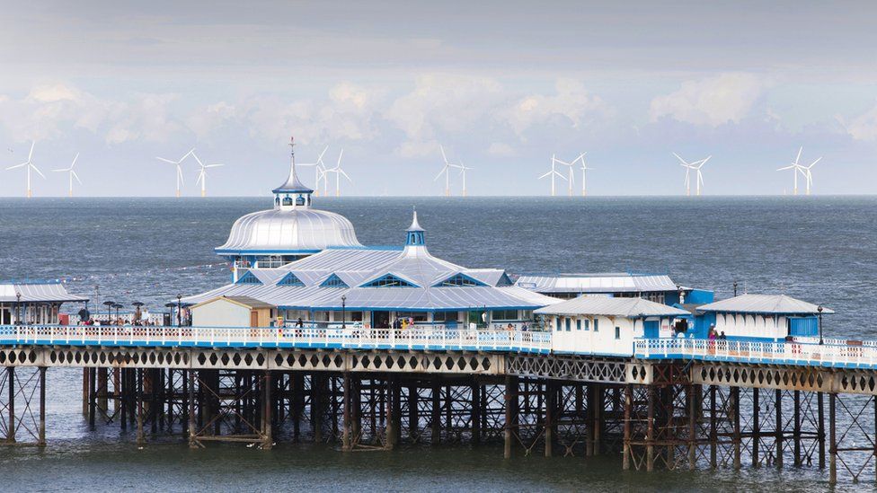 Rhyl Flats offshore wind farm from Llandudno