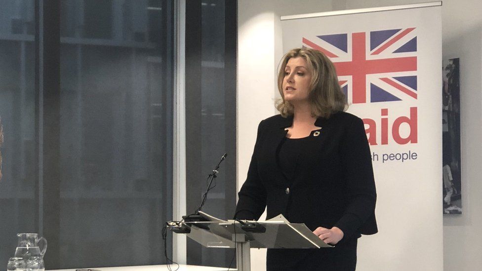 Penny Mordaunt speaks at CDC group