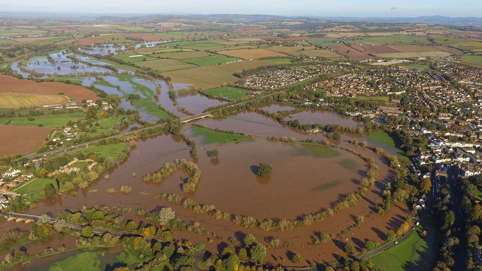 Flooding around Ross-on-Wye