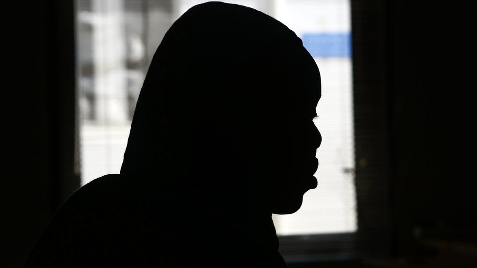 A victim of sexual abuse during an interview in Khartoum, Sudan