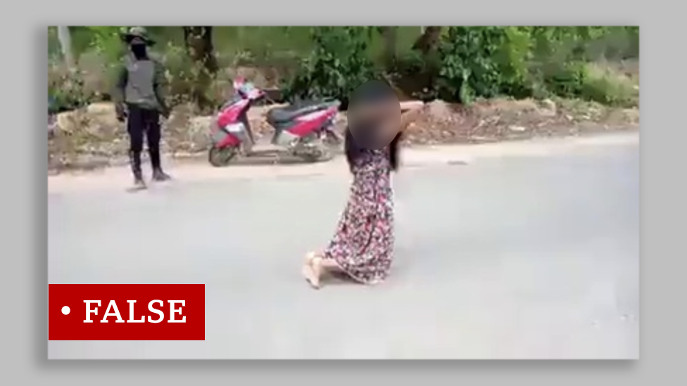 Screengrab of Myanmar video falsely shared as Manipur