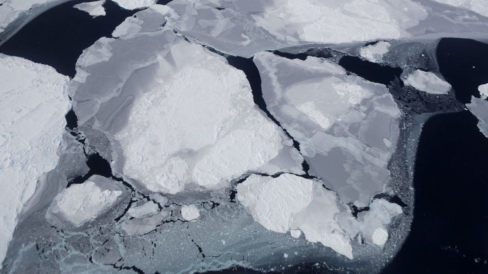 Спутниковый снимок НАСА потери льда в Антарктиде