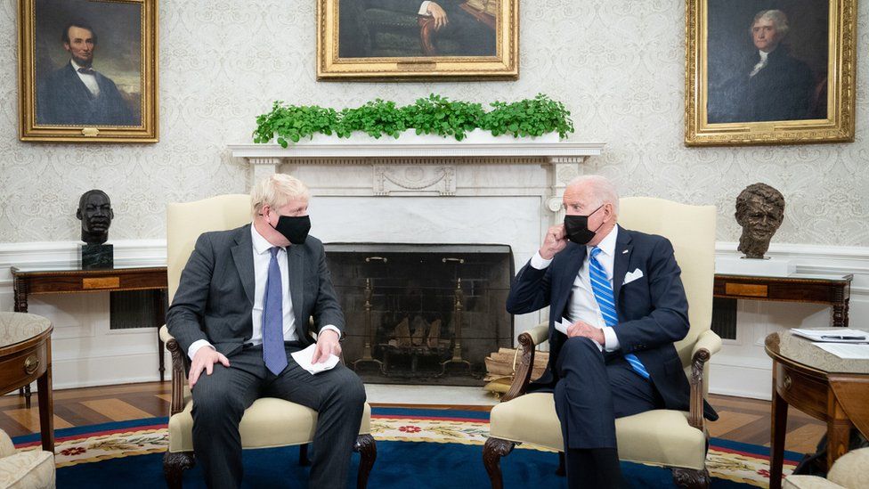 Boris Johnson and Joe Biden