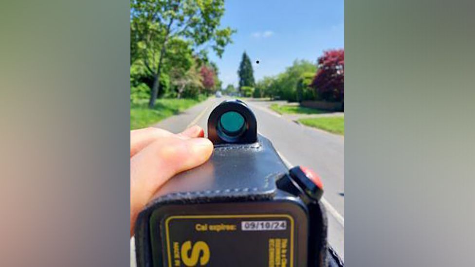 A police speed camera