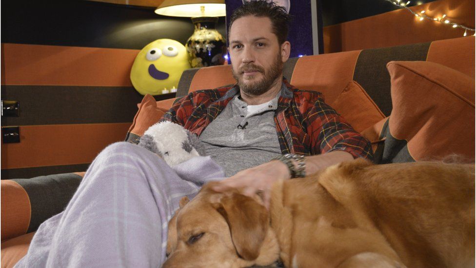 Tom Hardy and his dog Woodstock