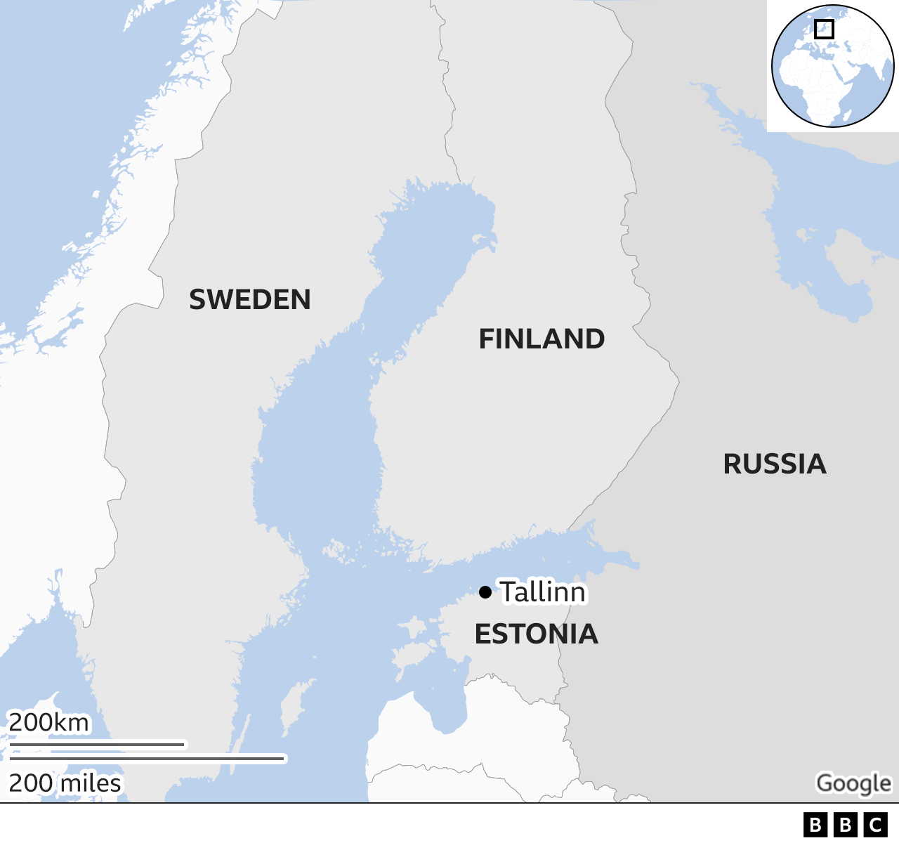  124772443 Estonia Finland Sweden Russia Map X2 Nc 