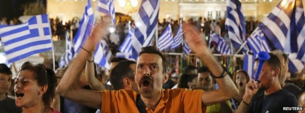 Greece debt crisis: Greek voters reject bailout offer - BBC News