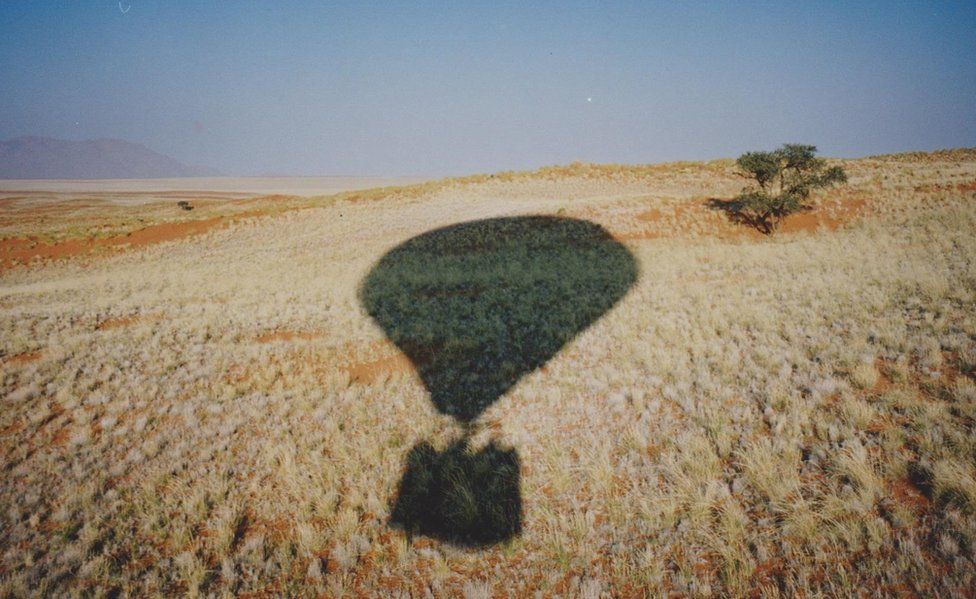 A shadow of a balloon