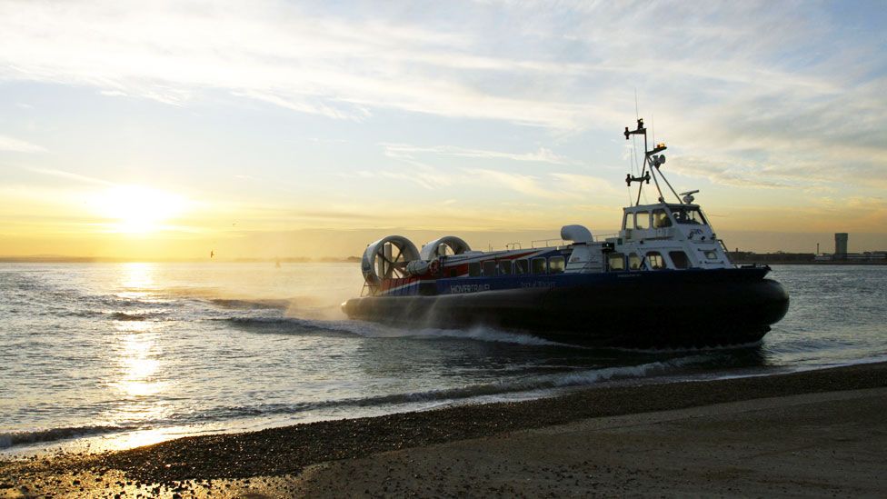 One of Hovertravel's two hovercraft
