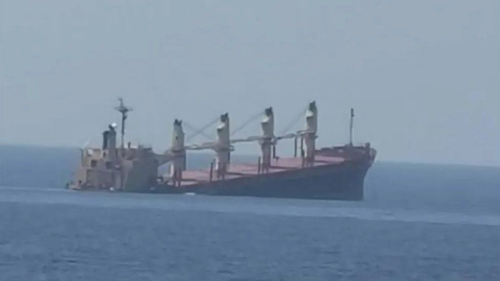 Last week, an image obtained by the BBC showed the Rubymar down by the stern