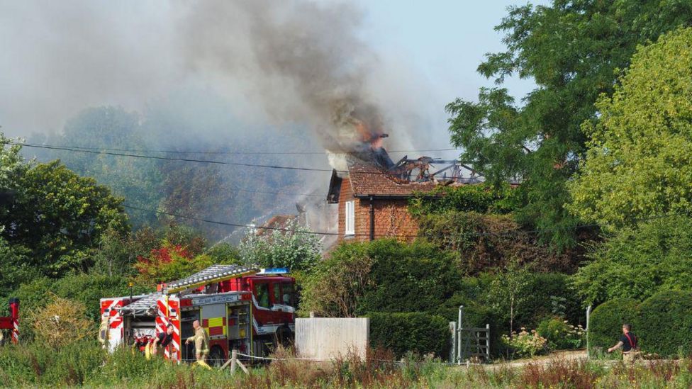 Barnham Fire: Crews Tackle Blaze At Rural Property - BBC News