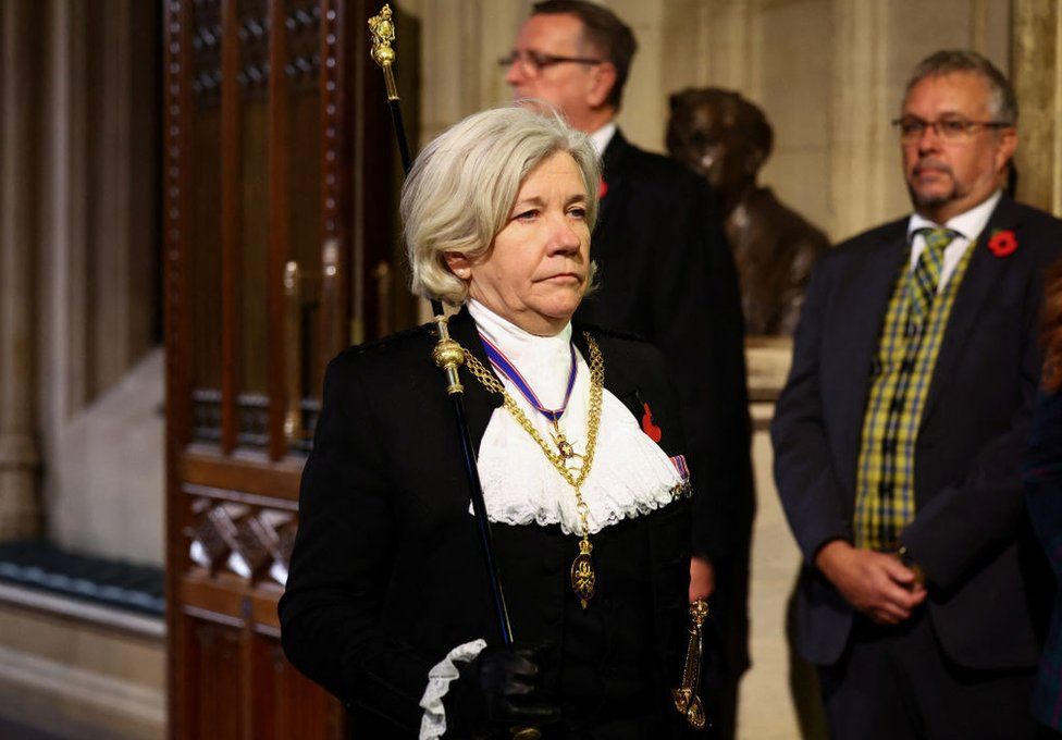 Sarah Clarke, Black Rod during the State Opening of Parliament on 7 November, 2023