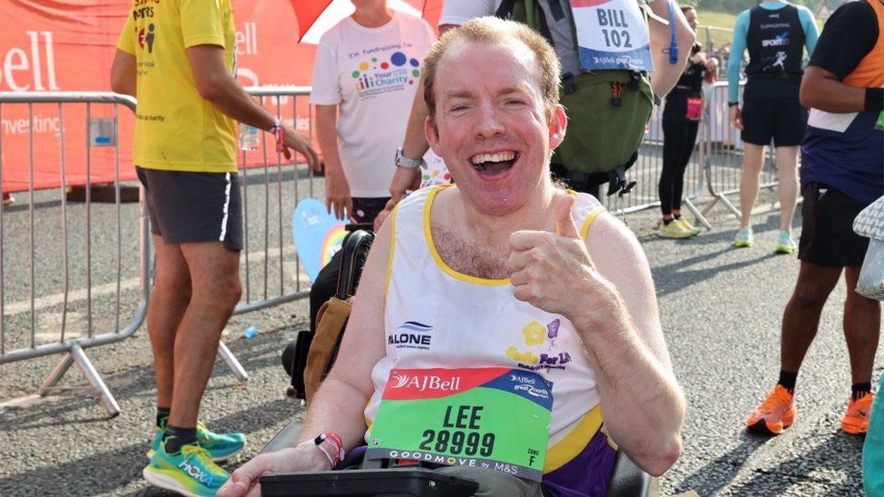 Lee Ridley at the start of the GNR 2023