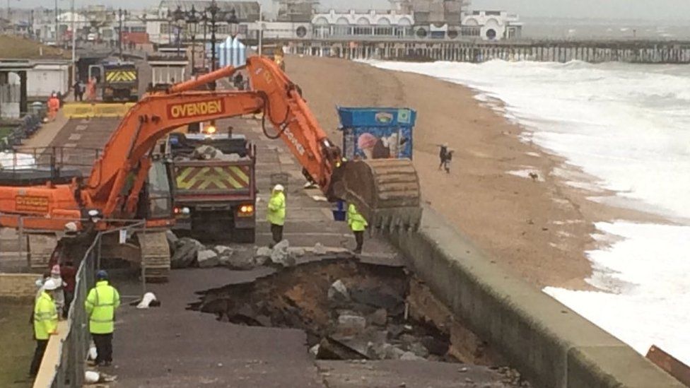 Work on Portsmouth seafront