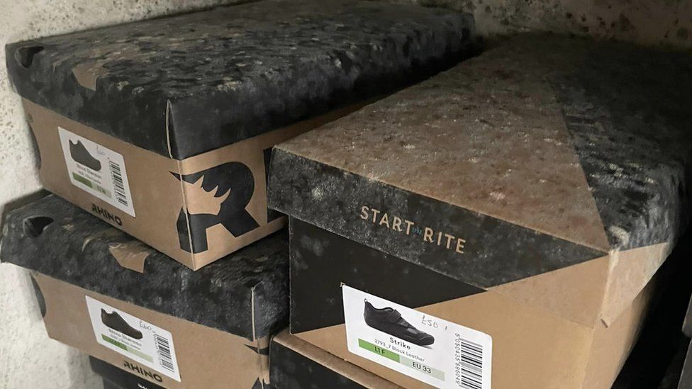 Mould on shoe boxes