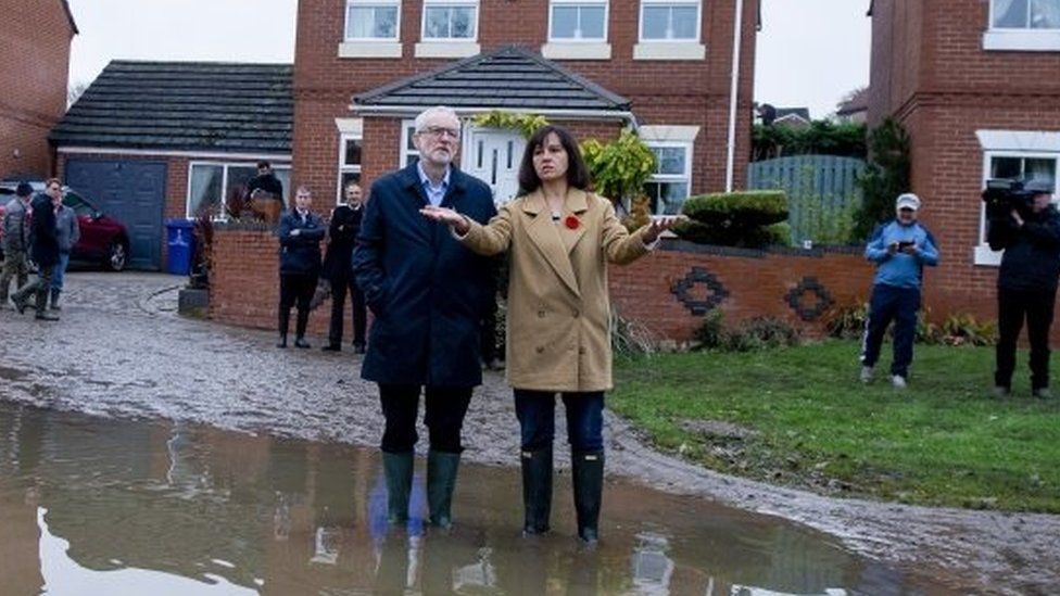 Jeremy Corbyn and Caroline Flint