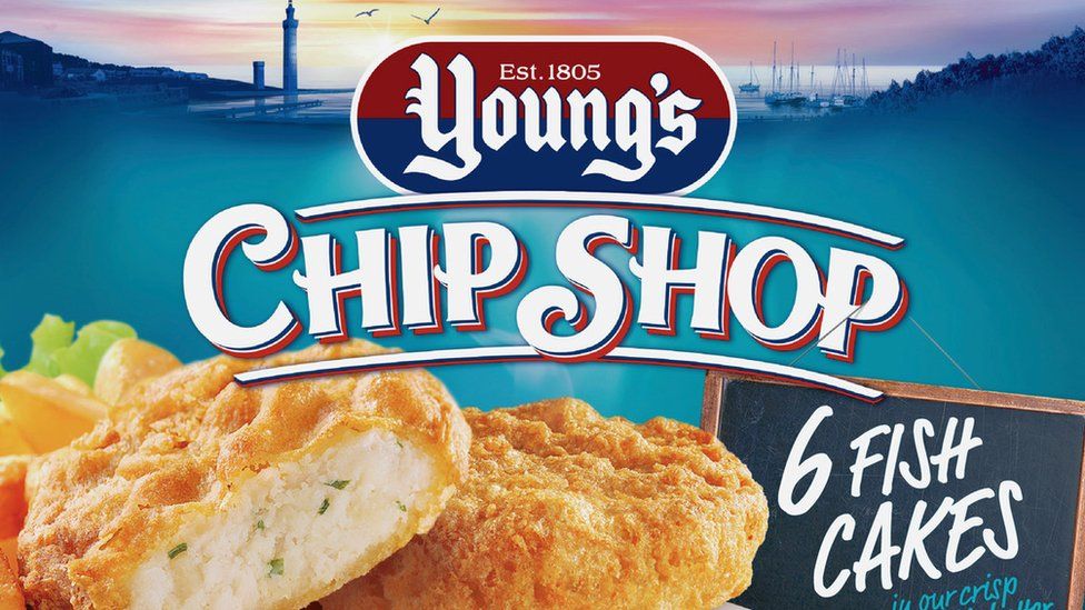 A picture of the Young's Chip Shop fish cakes packaging